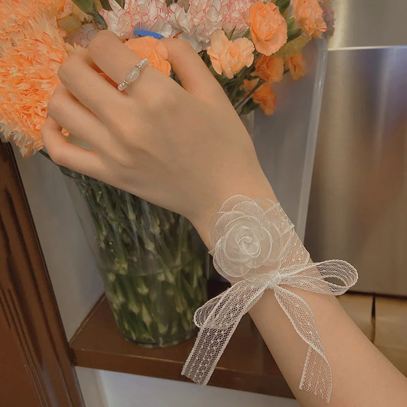 Fairy Lace Flower Hair Band Ribbon