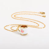 Hand Painted Sweet Heart Teacup Pendant Necklace for Women