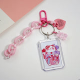 ID Photo Protect Case Keychain Star Phone Protector Bag Keyring Chain Decor
