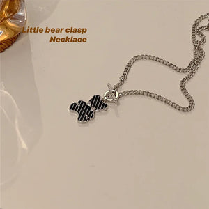 Sweet & Bear Titanium Steel Necklace