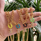 Teddy Bear Pet Pendant Chain Necklace Jewelry