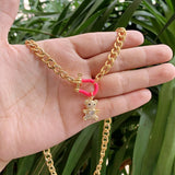 Teddy Bear Pet Pendant Chain Necklace Jewelry