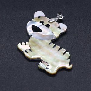 Tiger Shell Pendants Mother of Pearl Charms DIY Necklace 45x30mm