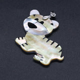 Tiger Shell Pendants Mother of Pearl Charms DIY Necklace 45x30mm