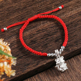 Tiger Pendant Bracelet 925 Silver Jewelry
