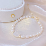 Tiny Pearls Cat Bracelet Charm Adustable Beaded Brasselet