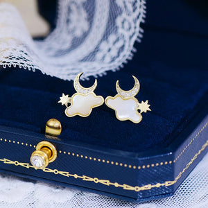 14K CZ Zirconia Stud Earrings High Jewellery Pendant