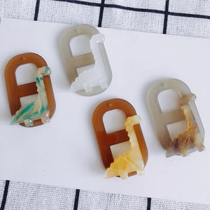 8 Cartoon Dinosaur Pendant Resin Acrylic Necklace Pendant