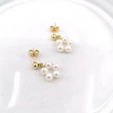Irregular Pearl Circles Dangle Earrings Women Korea Jewelry