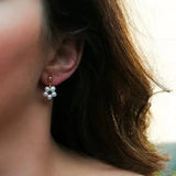 Irregular Pearl Circles Dangle Earrings Women Korea Jewelry