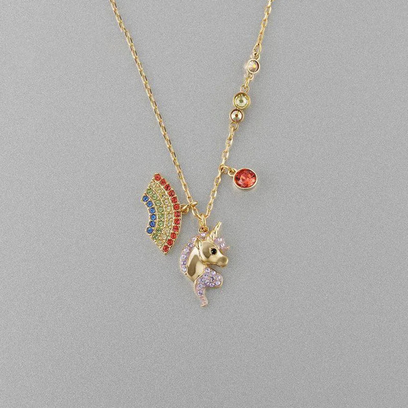 Unicorn Rainbow Fantasy Girl Necklace Pendant Jewelry Gift