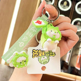 Cabbage Dog Key Ring Accessory Resin Doll Women Backpack Car Pendant Holder
