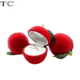 Velvet Jewelry Box for Wedding Ring Earrings Holder