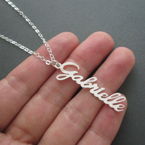Stainless Steel Nameplate Choker Necklace for Women