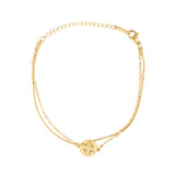 Vintage Double Layer Snake Chain Stainless Steel Women Bracelet