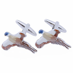 Wild Goose Cufflinks Men's Shirt Jewelry Enamel Flying Bird Cuff Link Buttons
