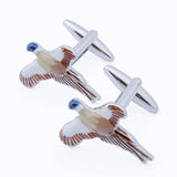 Wild Goose Cufflinks Men's Shirt Jewelry Enamel Flying Bird Cuff Link Buttons