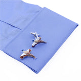 Wild Goose Cufflinks Men's Shirt Jewelry Enamel Flying Bird Cuff Link Buttons