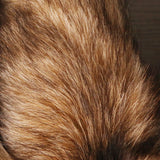 Wolf Fox Tail Fur Car Keychain Pompom Pendant Key Ring Holder