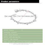 925 Silver Mickey Chain Bracelet Student Charm Jewelry Gift