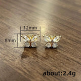 Women Butterfly Ear Studs Tragus Piercing Jewelry