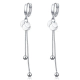 Women Earrings Wafer Balls Tassel Jewelry 925 Silver Needle Earring