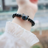 Cat Wooden Bracelet Anime Men Women Unisex Vintage Minimalist
