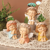 Wreath Girl Flowerpot Epoxy Resin Mold DIY Crafts Decorations Mold