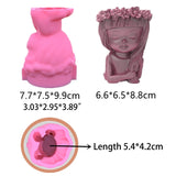 Wreath Girl Flowerpot Epoxy Resin Mold DIY Crafts Decorations Mold