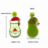 Green Avocado Earrings Christmas Gift