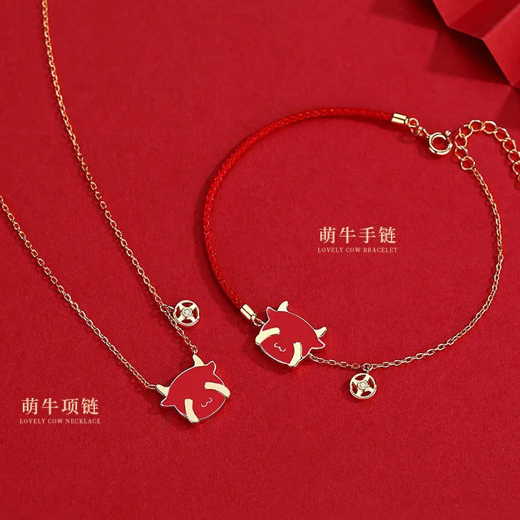 Year of Ox Red Hand Rope Birthday Bracelet