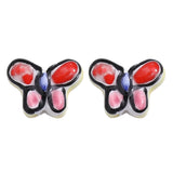 Hand-painted Ceramic Butterfly Beaded DIY Earrings Bracelet Necklace