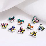 Hand-painted Ceramic Butterfly Beaded DIY Earrings Bracelet Necklace