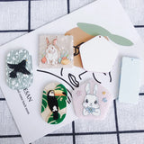 Cartoon Acrylic Pendant Geometric Star Bunny Woodpecker Earrings Necklace Charms