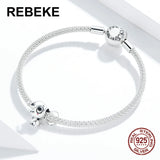 Elephant Pendant Beads 925 Sterling Silver Jewelry DIY