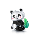 Animal Baby Panda Sterling Silver Charm Pendant for Bracelet