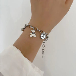 Titanium Steel Bear Bracelet Chain