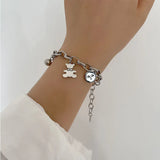 Titanium Steel Bear Bracelet Chain