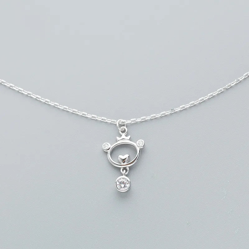 Bear Necklace Sterling Silver S925 Halloween Birthday Gift for Girlfriend