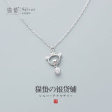 Bear Necklace Sterling Silver S925 Halloween Birthday Gift for Girlfriend