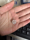 12mm Ball Cross Twist Love Knot Pendant Necklace Sterling Silver