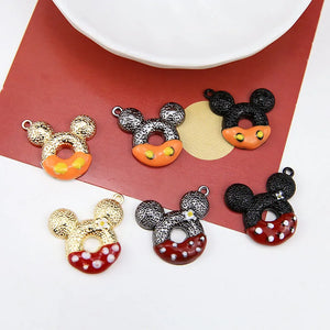 30pcs Cartoon Animal Avatar Shape Alloy Pendants DIY Earrings/Necklace Charms