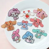 Cartoon Animal Acrylic Charms 50 pcs Lot DIY Jewelry Earring Key Pendant