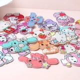 Cartoon Animal Acrylic Charms 50 pcs Lot DIY Jewelry Earring Key Pendant