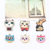 Cartoon Animal Shape Alloy Charms 50pcs/Lot DIY Jewelry Necklace/Earring Pendant
