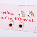 40pcs Cartoon Cat Alloy Drop Oil Charms DIY Jewelry Accessory