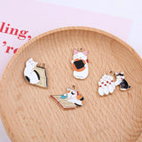 40pcs Cartoon Cat Alloy Drop Oil Charms DIY Jewelry Accessory