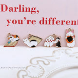 40pcs Cartoon Cat Alloy Drop Oil Charms DIY Jewelry Accessory