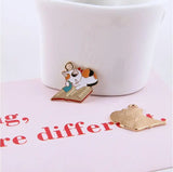 40pcs Cartoon Cat Alloy Drop Oil Charms DIY Jewelry Accessory