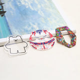 Hand-Painted Transparent Acrylic Pendant DIY Jewelry Decoration
